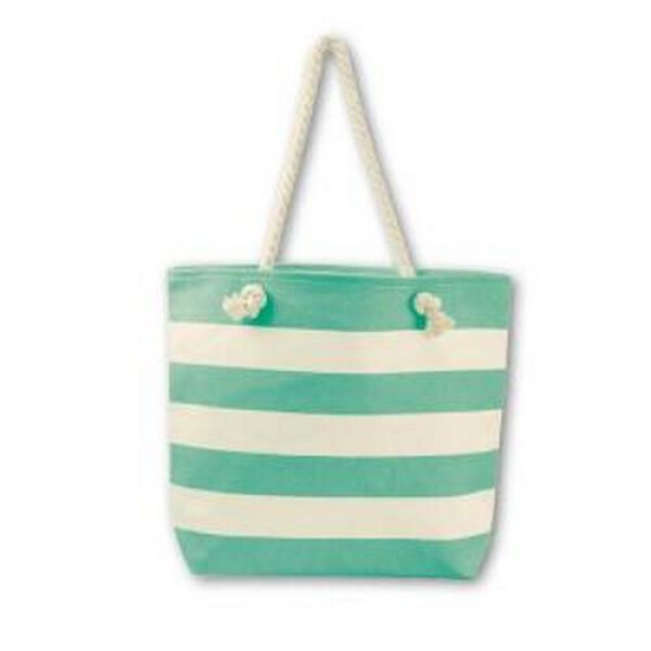 Beach Bag_Canvas SMALL STRIPE-OCEAN BLUE