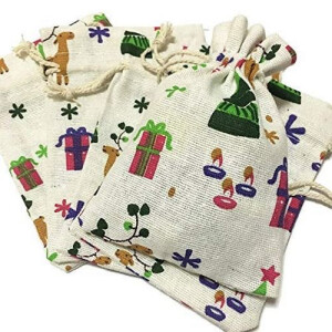 Chrismas drawstring Jute Gifting