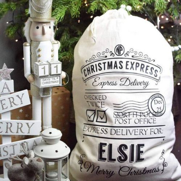 Christmas Sack cotton bleach