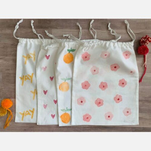 Cotton Drawstring mix prints