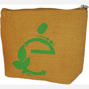 Dyed Jute inner printer cotton Cosmetic bag