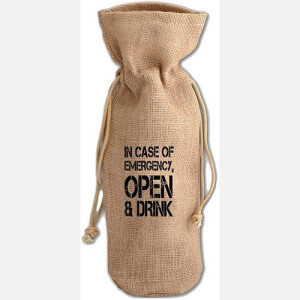 Jute Wine Bottle emergency open drink