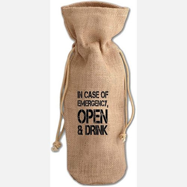 Jute Wine Bottle emergency open drink