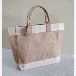 Jute cotton plain shopper
